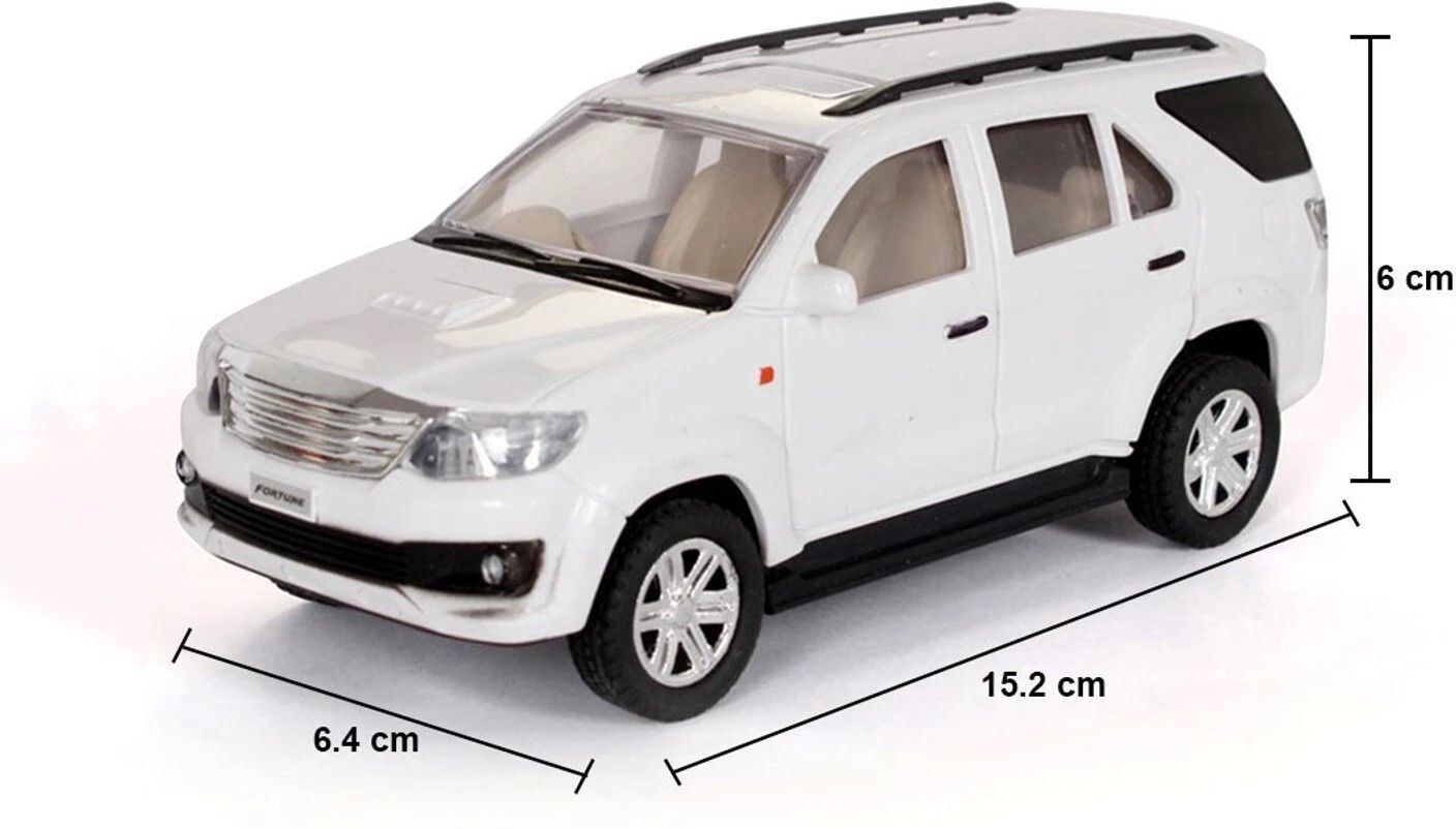 White Fortuner Die-Cast Pull Back Car Toy-image-33