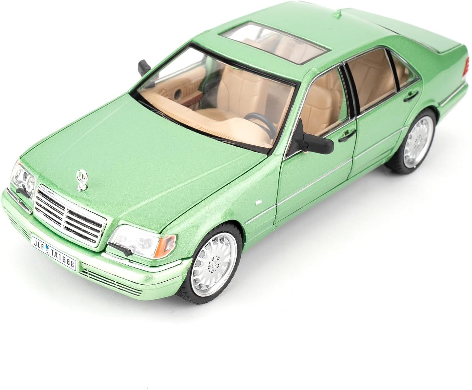 just craft 1:24 Benz W140 S320 SEL Alloy Classic Car Model Diecast Toy Vehicle Sound Light-picture-12