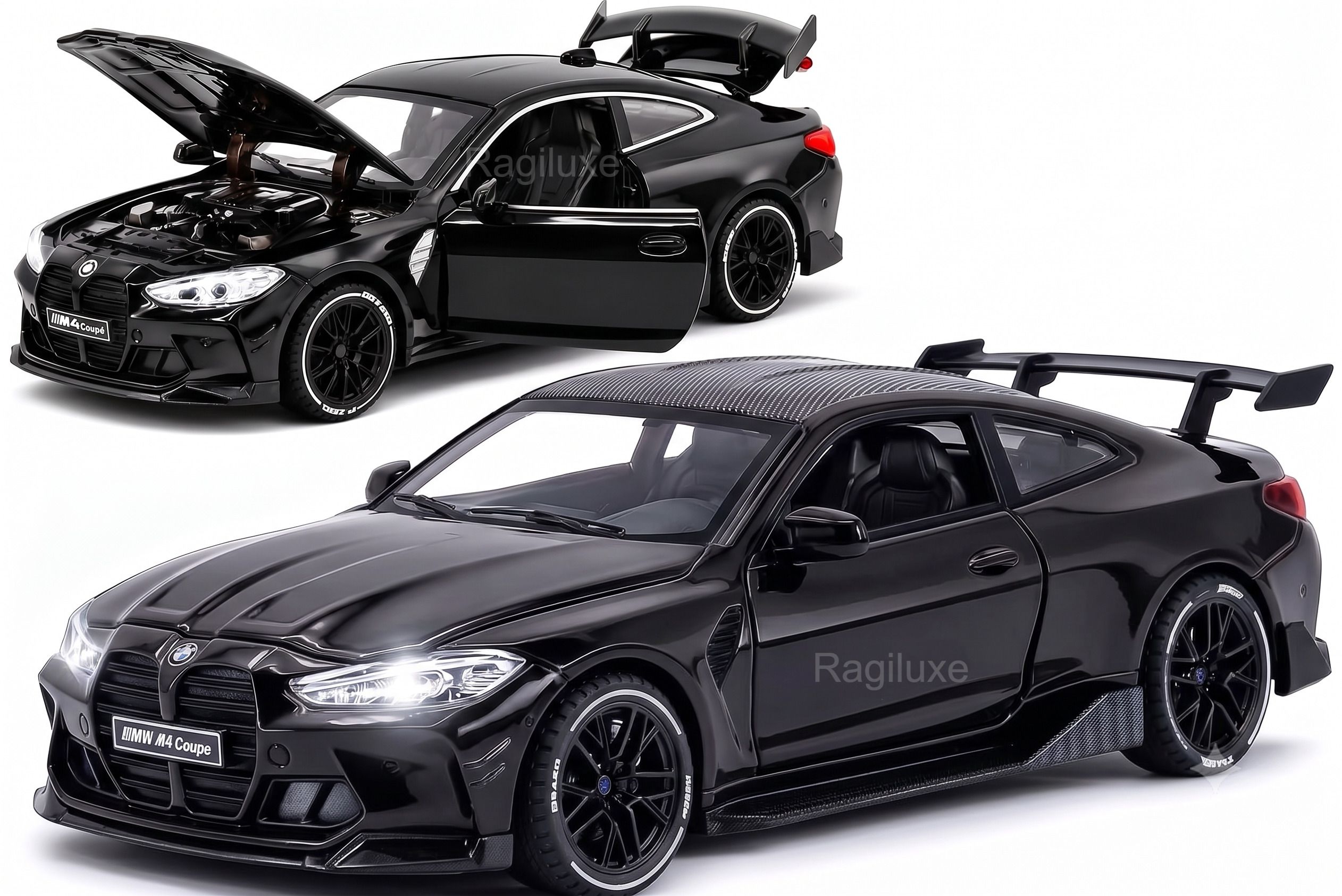 1/32 BWM M4 Toy Car For Kids Car Light Sound Pull Back Open Door-image-47