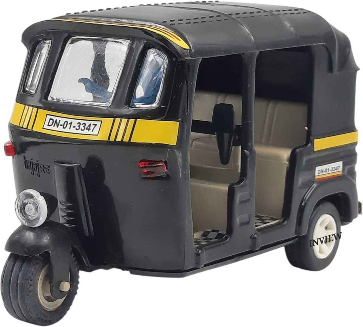 AUTO RICKSHAW TAXI BIG SIZE 16*10*7.5 CM THREE WHEELER WITH PULL BACK TOY-image-36