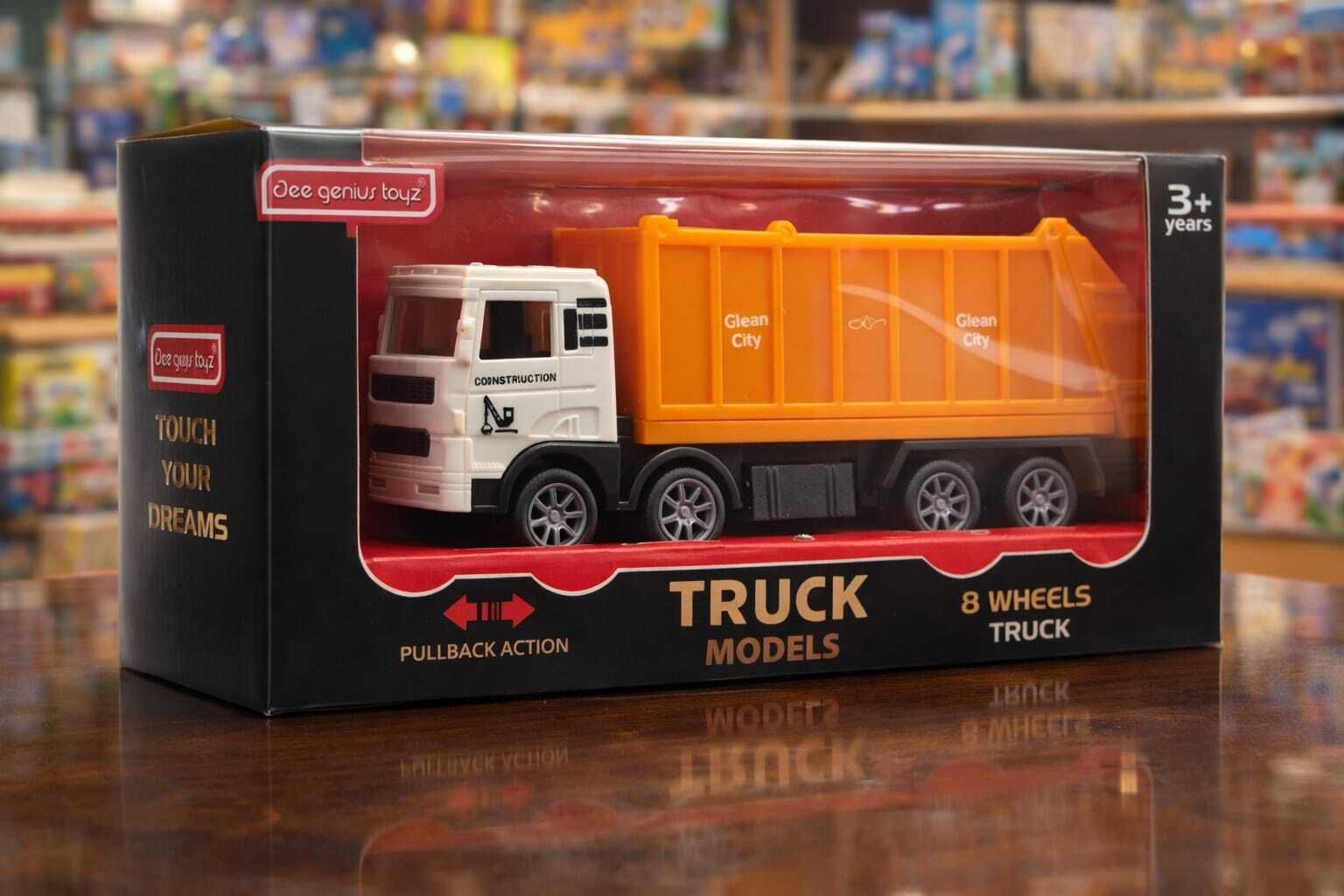 dee genius toyz 8 Wheels Construction Dump Truck Toy with Pull Back Action for Kids 3+ Years-picture-25