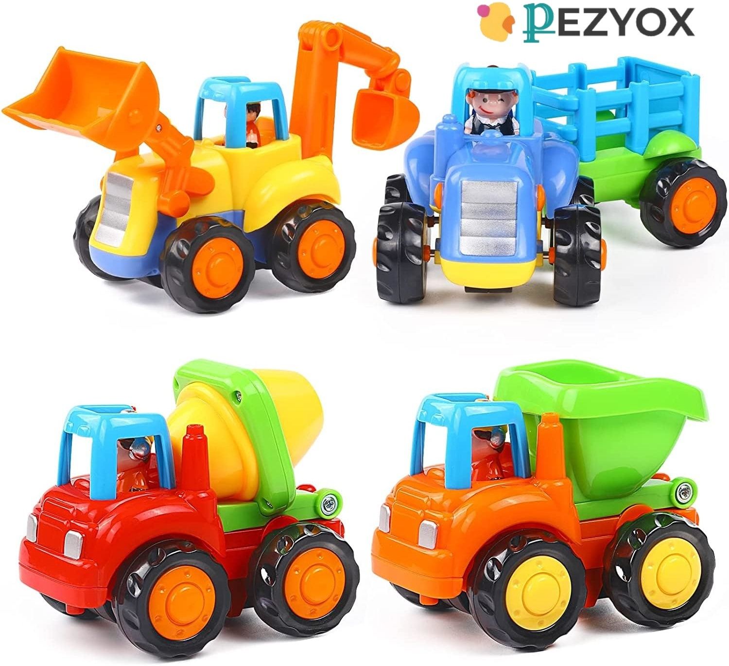 pezyox Unbreakable Construction Vehicles set for Kids Friction Power Pull Back for Kids-picture-38