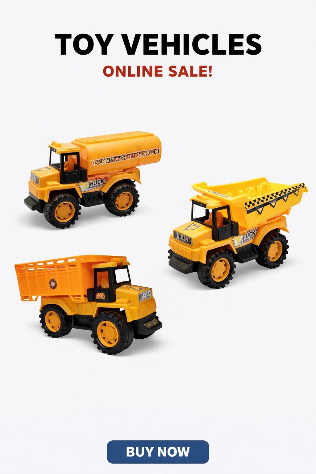 Kids Heavy Duty Construction Trucks Combo of 3 Trucks-image-5