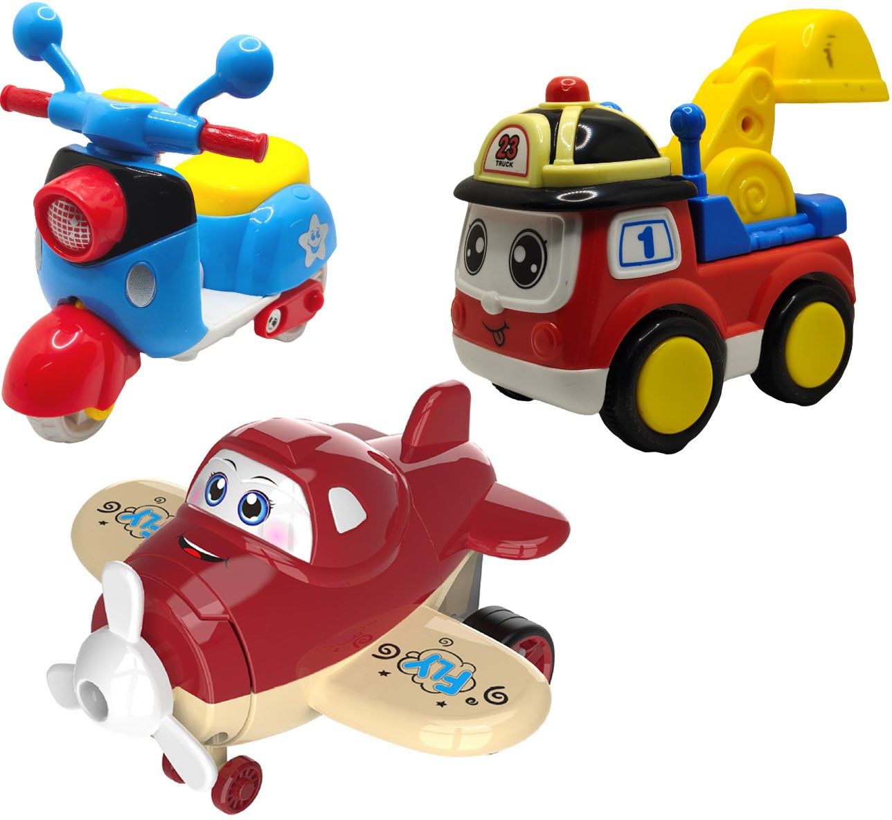 vaniha Unbreakable Four-Wheel Drive Friction Powered Diecast Toy Set-F98-picture-11