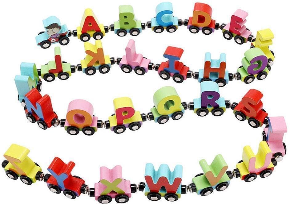 dandur A to Z Wooden Digital Colourful Magnetic Train Set Educational Learning Toy-picture-45