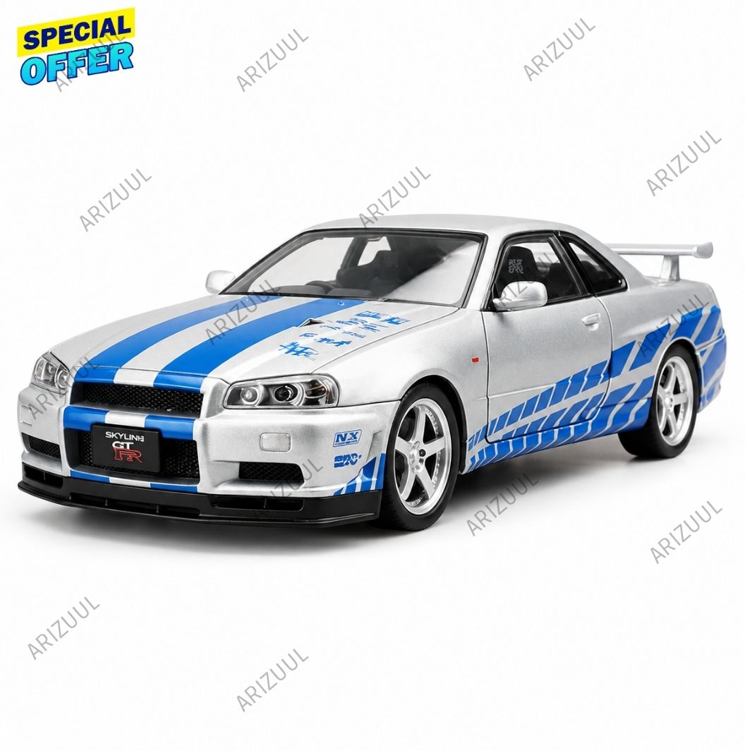 arizuul 1:32 Nissan GTR Skyline Metal Diecast Sound-Light Car-picture-36
