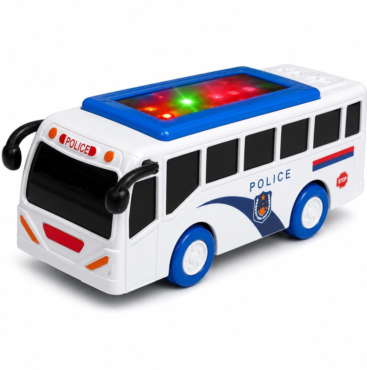 funblast Kids Police Bus Toy, Musical Push & Go Vehicle Toy with Light & Sound for 3+Year-picture-36