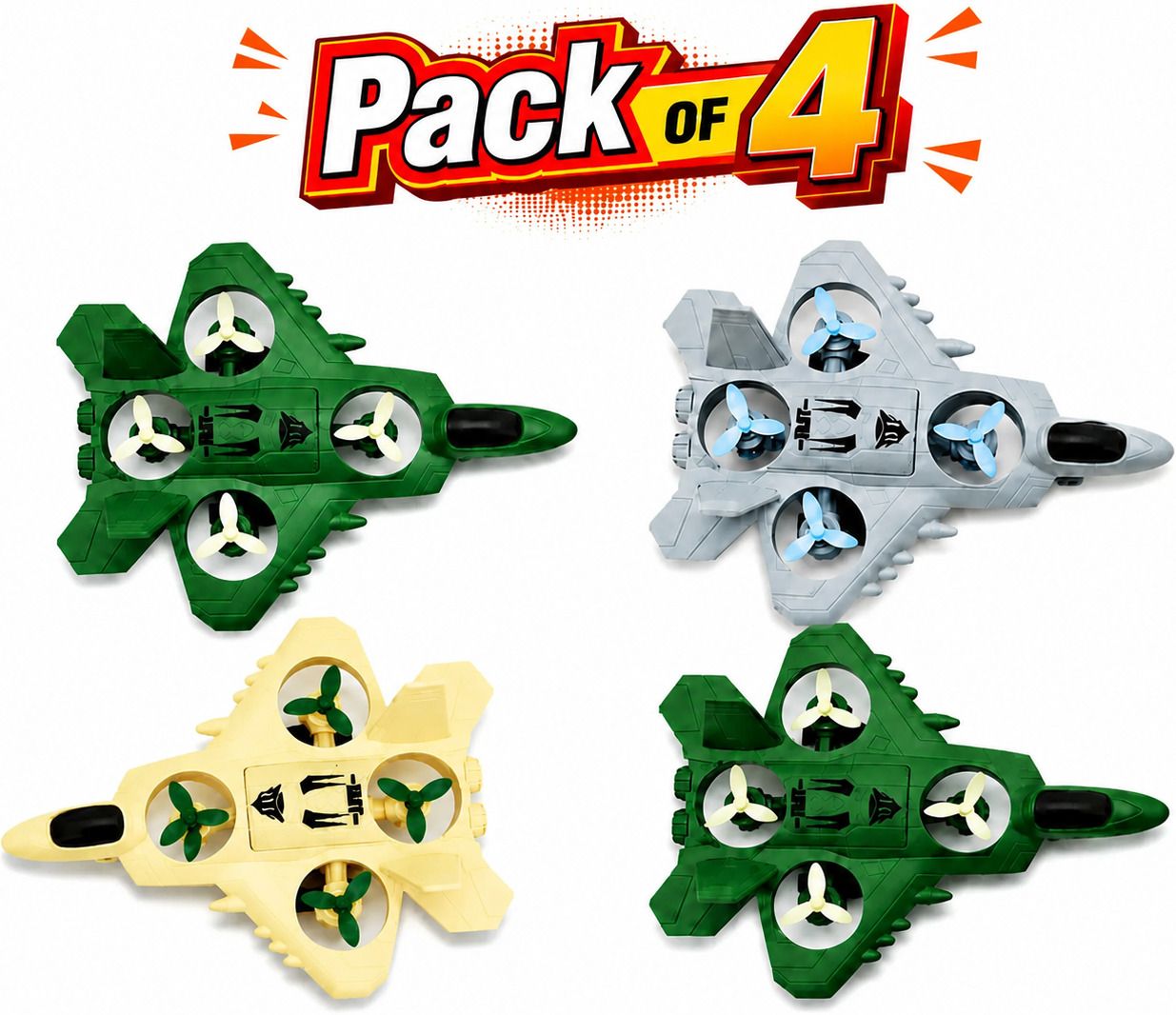 owntoy Mini Fighter Plane Toy Pack of 4-picture-23