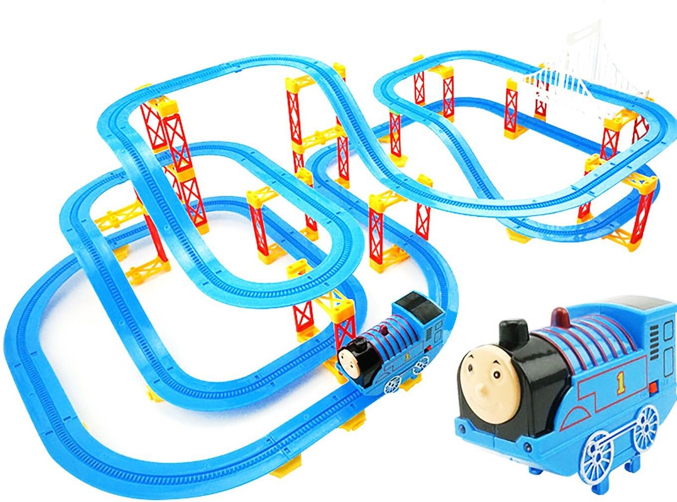 Electronic Train Tracks Racer Educational Building Blocks with Sound & Light