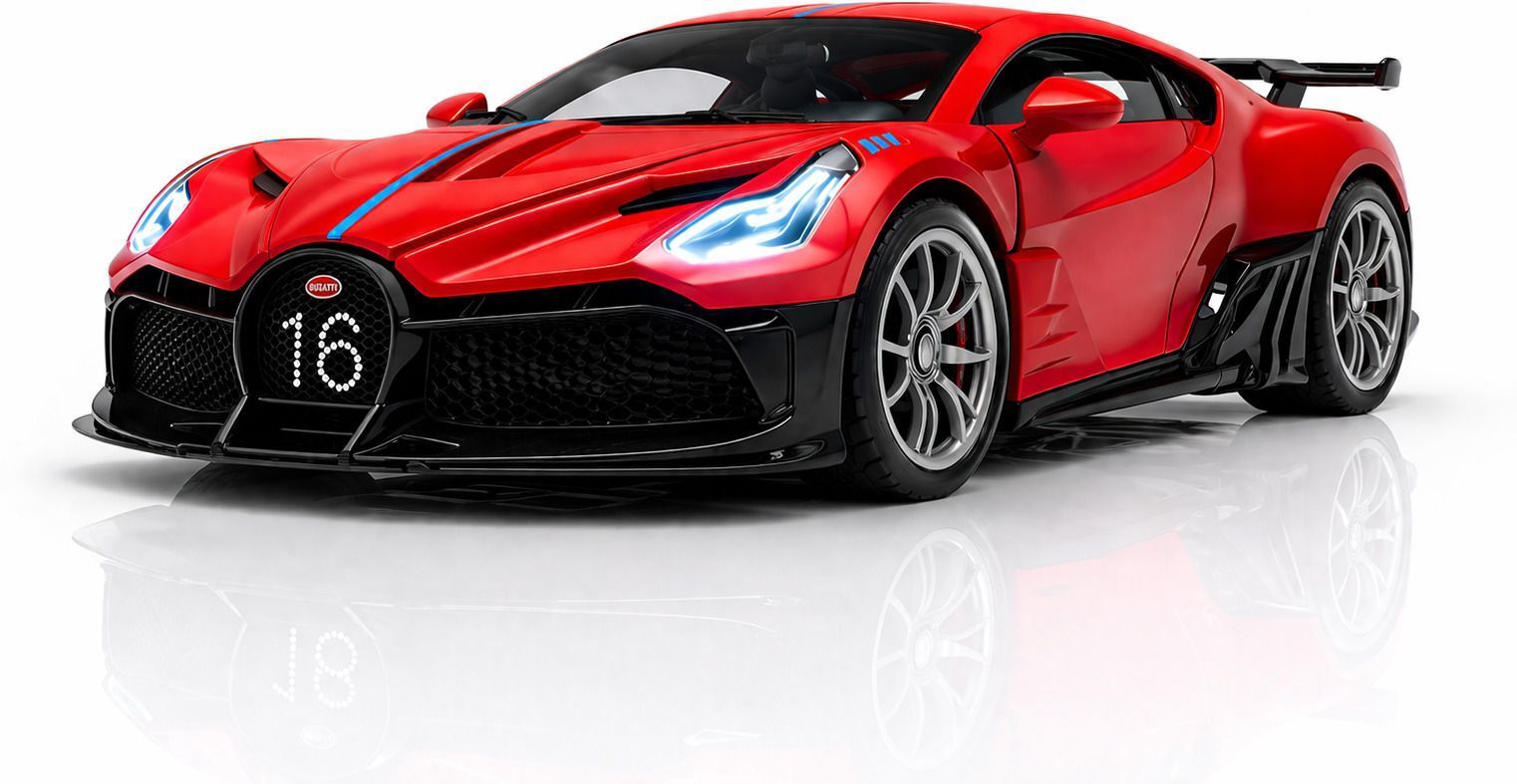 Bugatti 1:36 Scale Die Cast Toy Car with Pull Back Action, Lights & Sound-image-27
