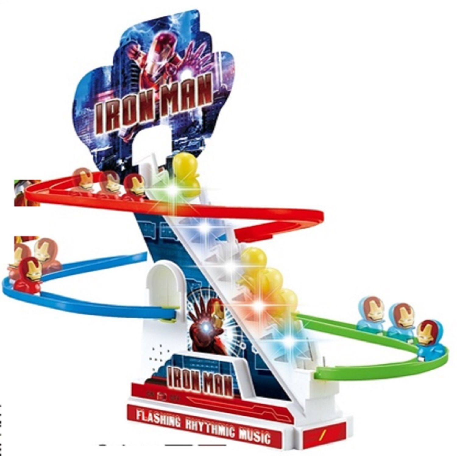 Iron Man Climbing Toys,Electric Iron Man Chasing Race Track Game Set-image-31