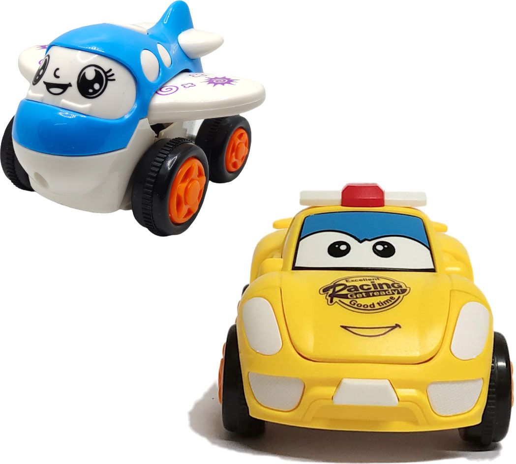 Unbreakable Friction Powered Toy Set of Plane & Robot Car For Kids-image-11