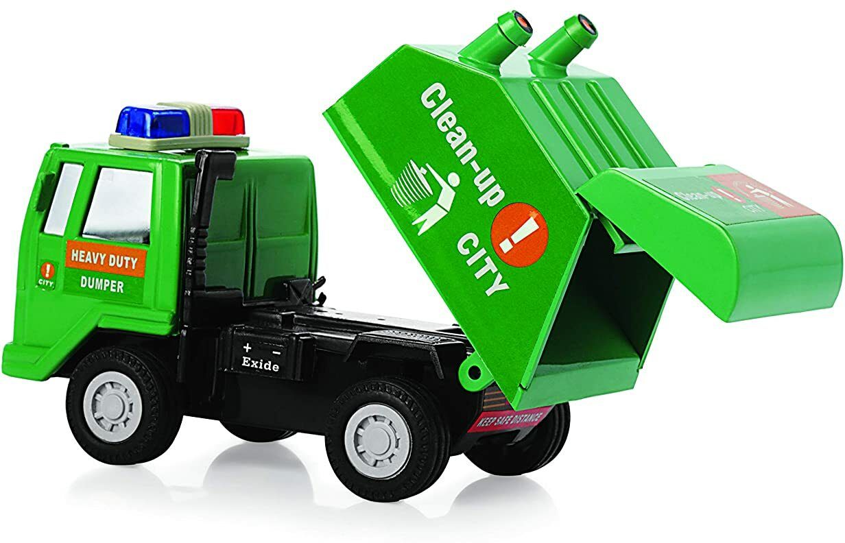 Cleanup City Toy Vehicle Pull Back Truck Swach Bharat Gadi