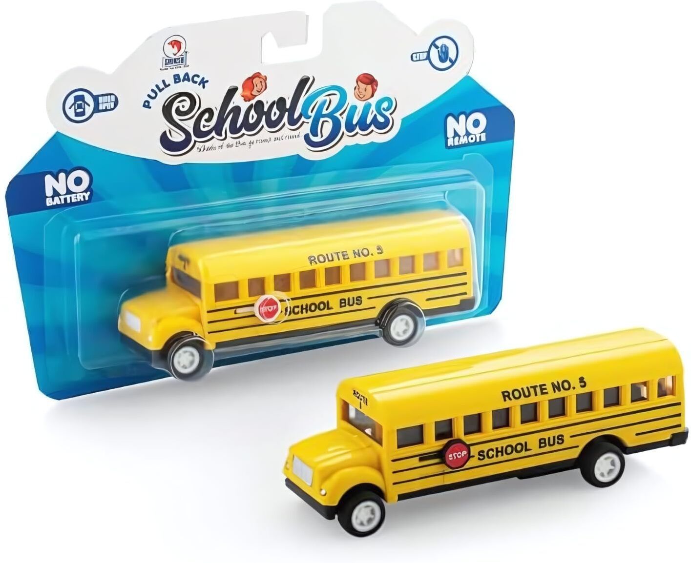 School Bus Toy – Pullback Action with Openable Doors-image-8