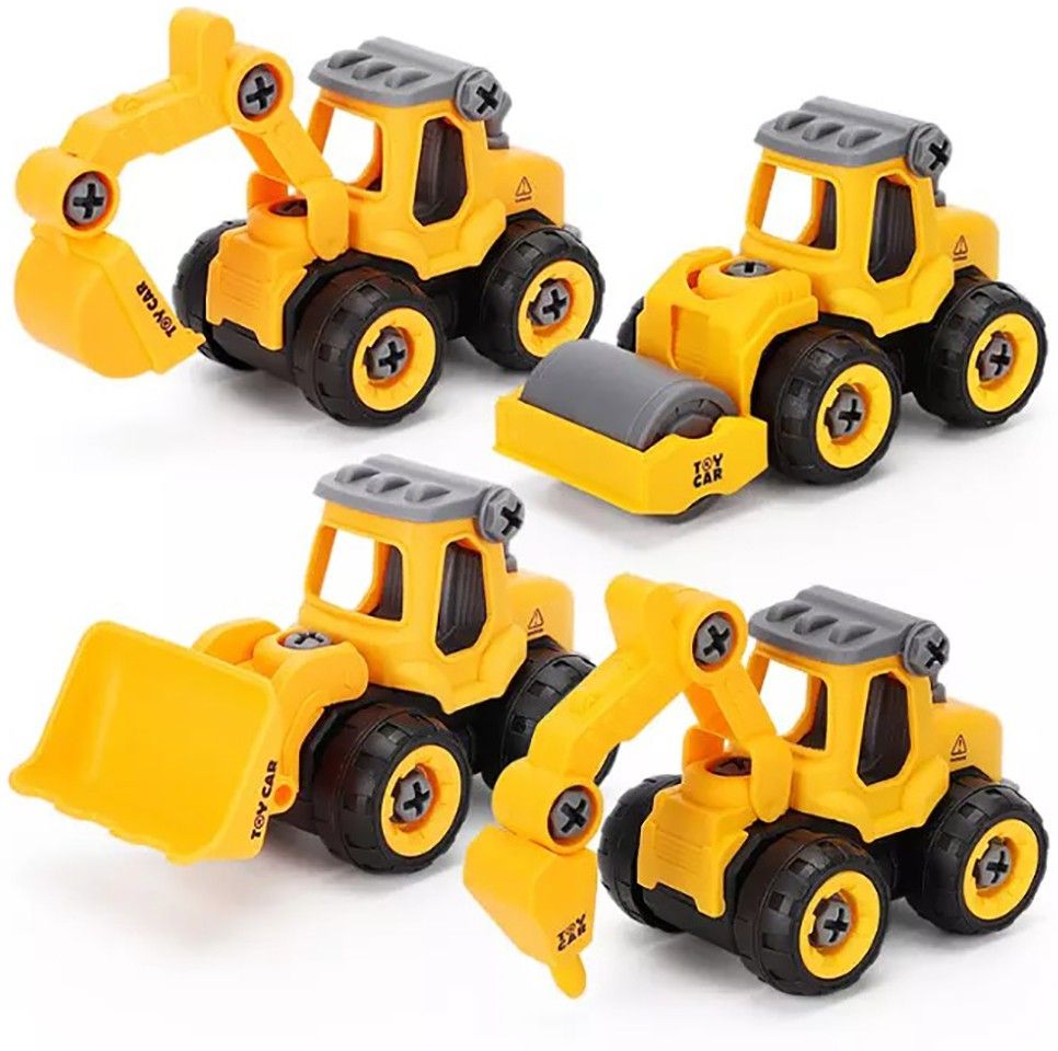 Unbreakable Assembly Toys Truck, Road Roller, JCB , Fork Lift Truck, Excavator-image-17