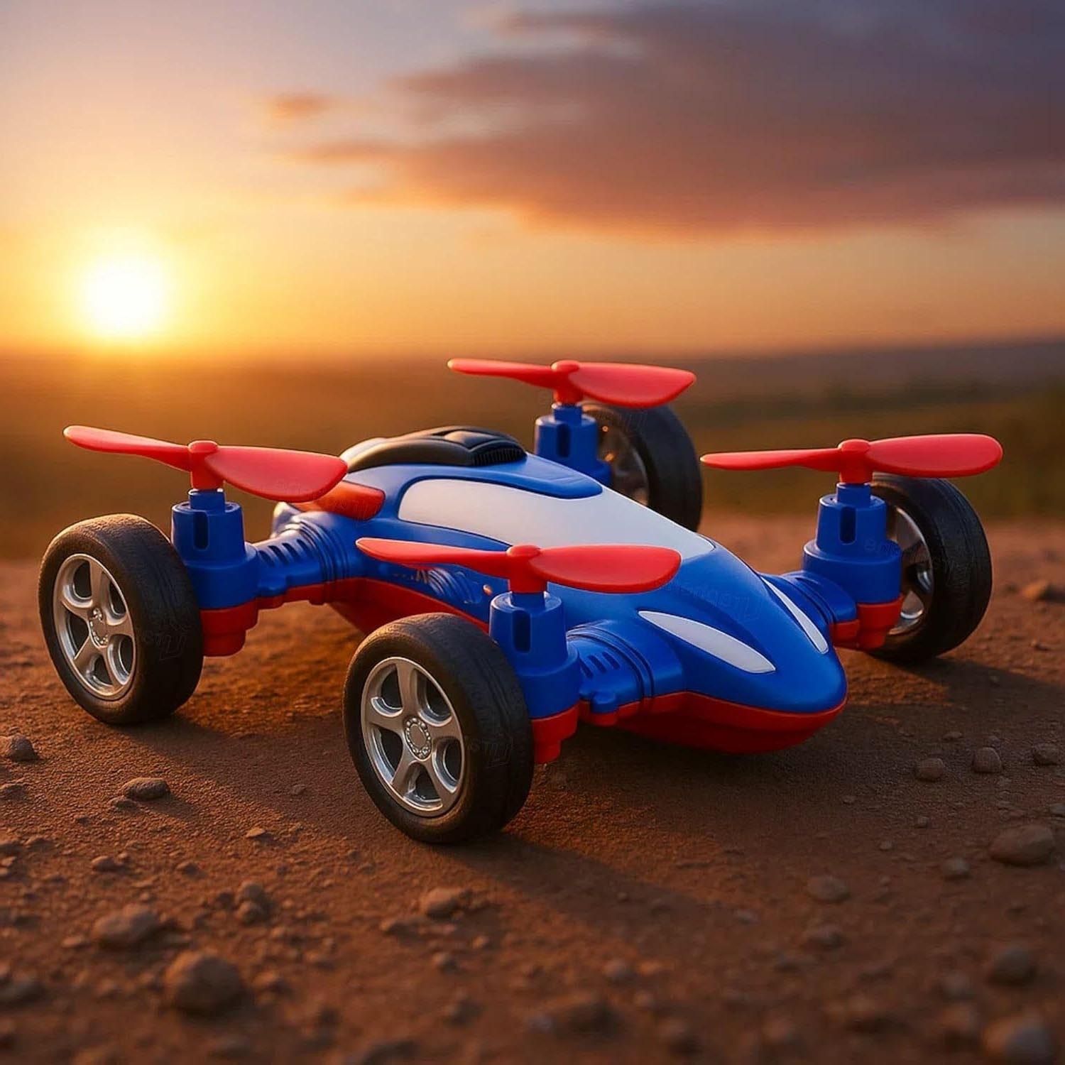 2-in-1 Push-and-Go Swing Fan Drone Car Toy Vehicle Aircraft With Swing Function-image-26
