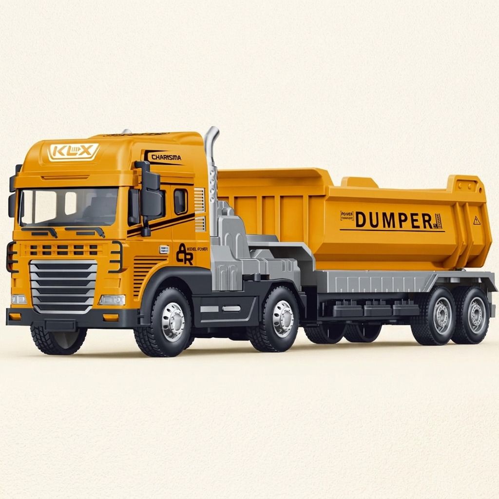 fraimingo Alloy Dumper Truck Toy for Kids with Realistic Loading Action and LED Lights-picture-37