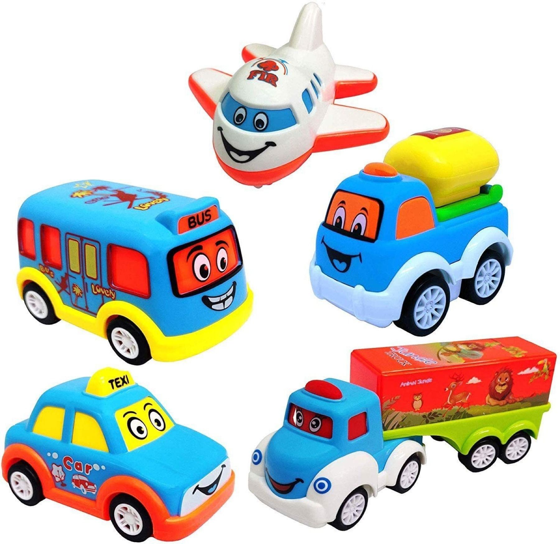 Unbreakable Toy Plastic Cars Bus Truck Aeroplan DX