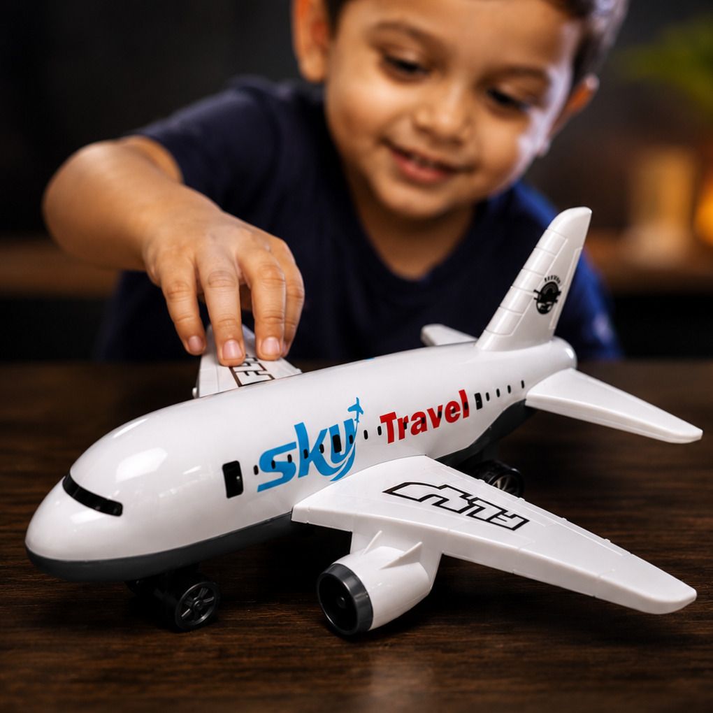 toyify Sky Travel Big Size Friction Aeroplane Toys for Kids | Push & Go Airplane toy-picture-28