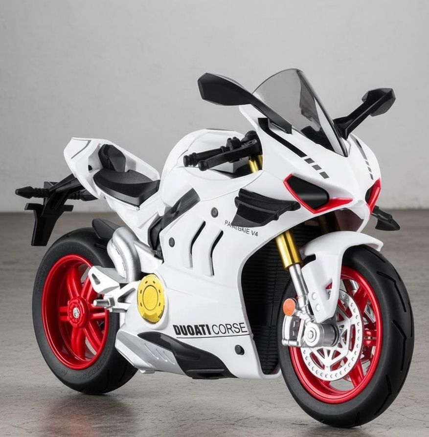 gknex 1:10 Metal Motorcycle Toy | Die-Cast Mini Sports Bike Model for Display-picture-8