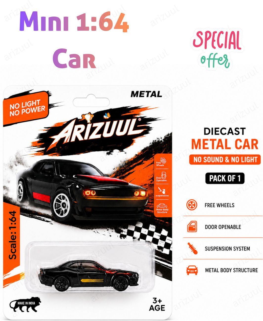 arizuul Dodge Challenger Hellcat 1:64 Mini Diecast Toy Car Metal Racing Model Gift-picture-21