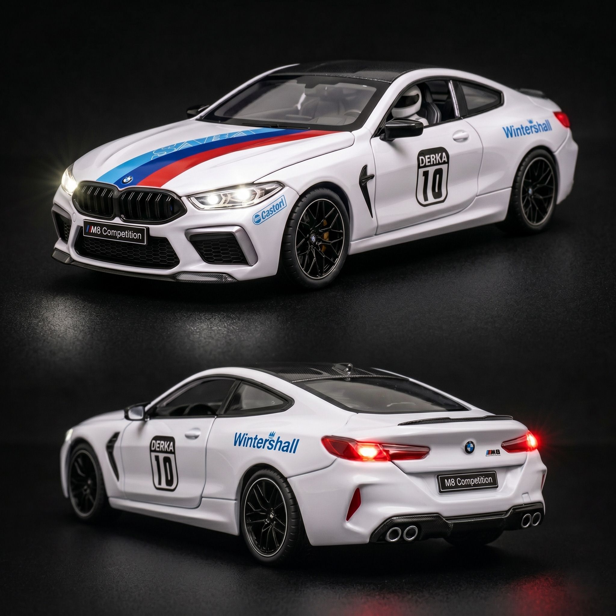 M8 1:32 bmw gt Scale Diecast Alloy Toy Car with Light Sound Pull Back Action Car-image-34