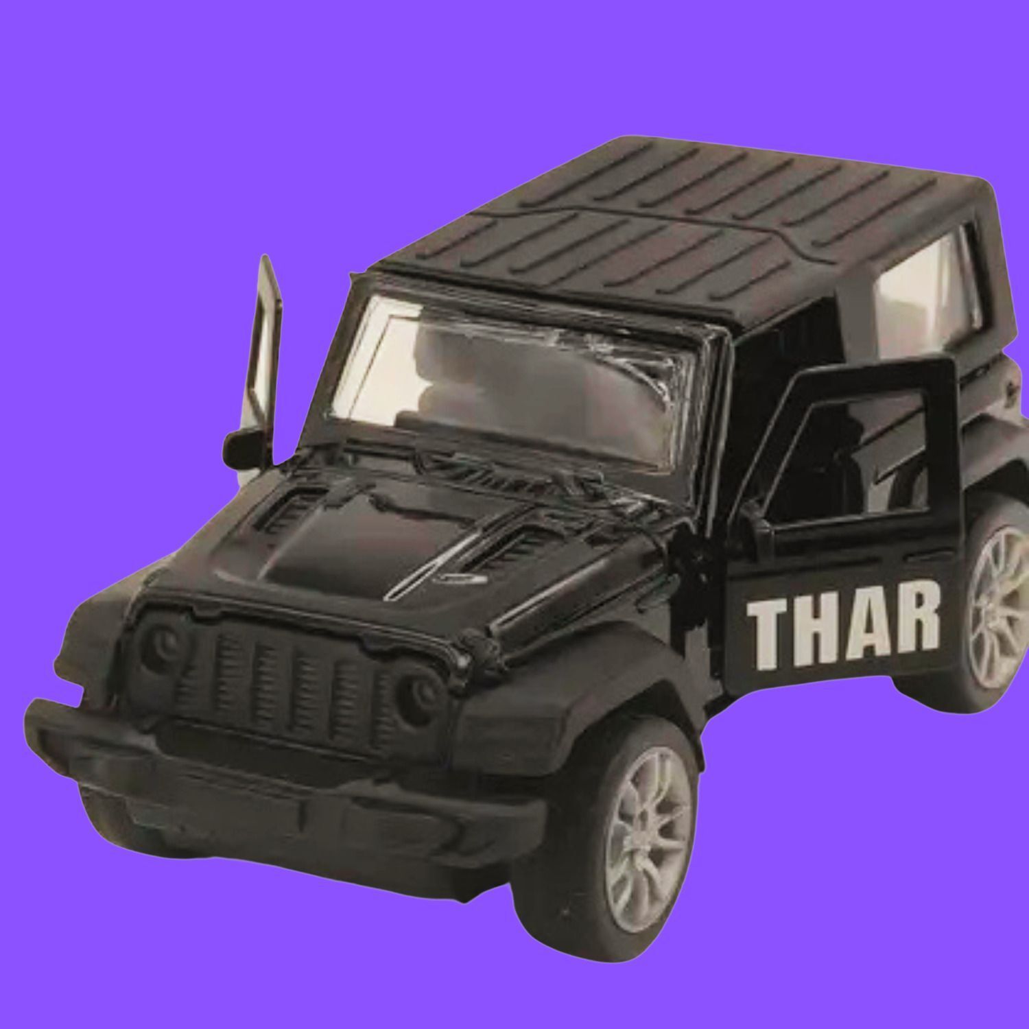 Thar 1:36 Alloy Diecast Jeep Toy with Openable Doors Push Back Action Kids-image-30