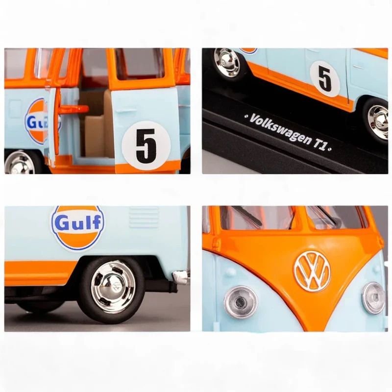 Gulf Volkswagen Bus Toy 1:36 Bus Toy Diecast Alloy Mini Model-image-39