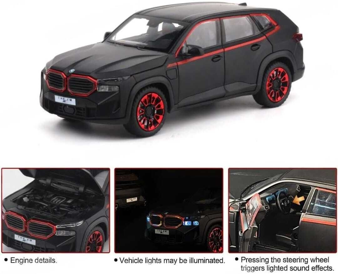 BMW The XM Diecast Metal Pull Back Car with 6 Openable Doors, Sound & Light Toy-image-37
