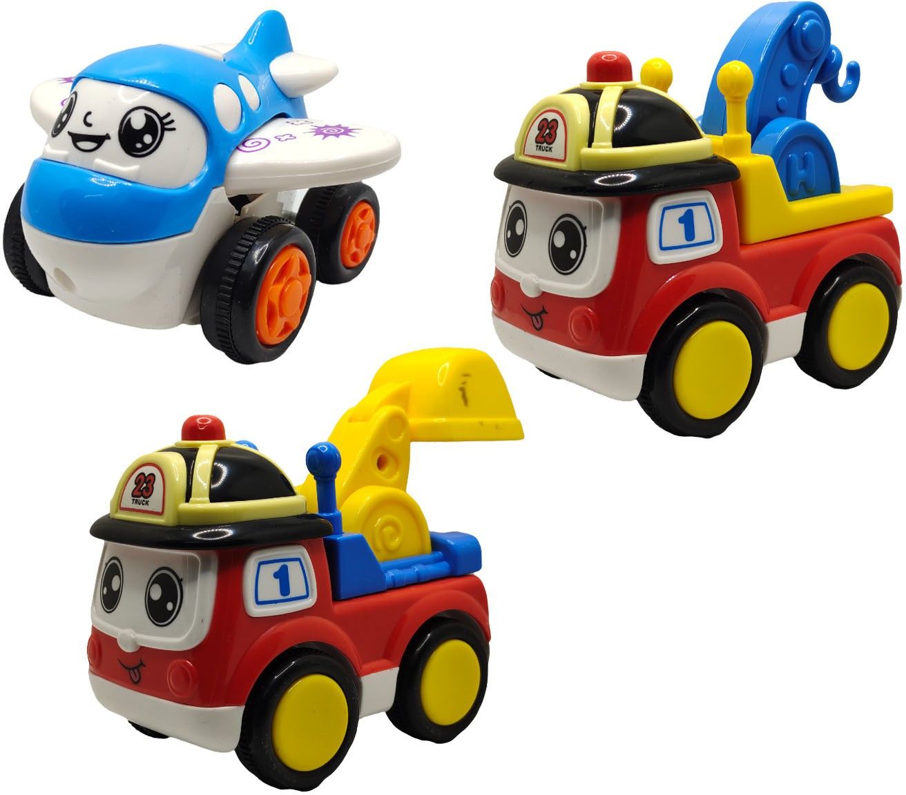 Unbreakable Four-Wheel Drive Friction Powered Diecast Toy Set-D110-image-15