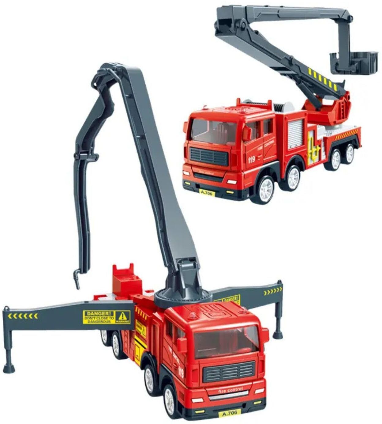 360 Degree Rotate Friction Powered Fire Truck Set Toy for Kids-image-21