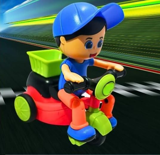 highseas Kids Bicycle Riding Tricycle Stunt Scooter Push Toy Cartoon Food DeliveryBoy Toy-picture-37