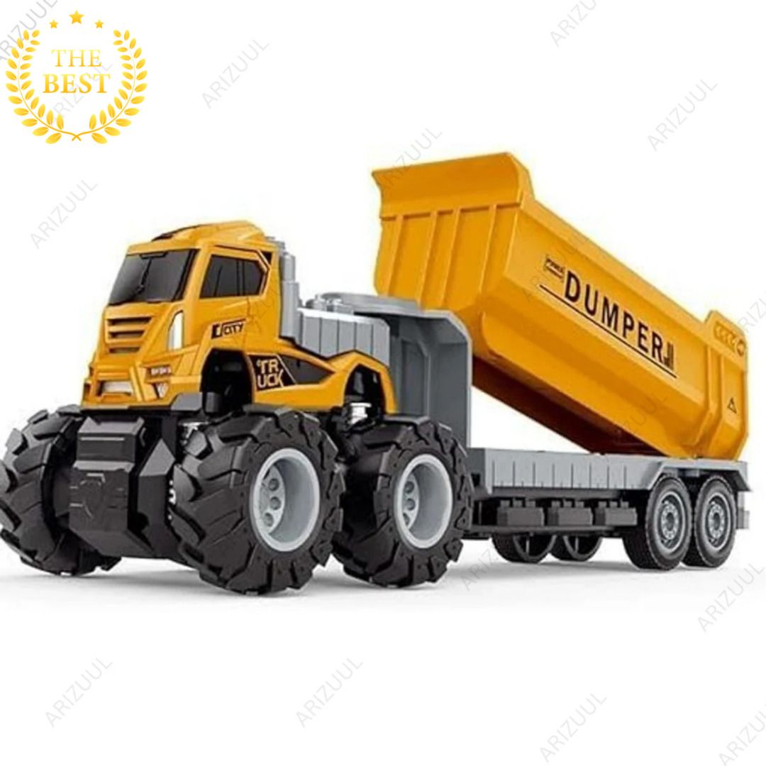 arizuul Mini Construction Dumper Truck Toy | Friction Powered Kids Engineering Vehicle-picture-44
