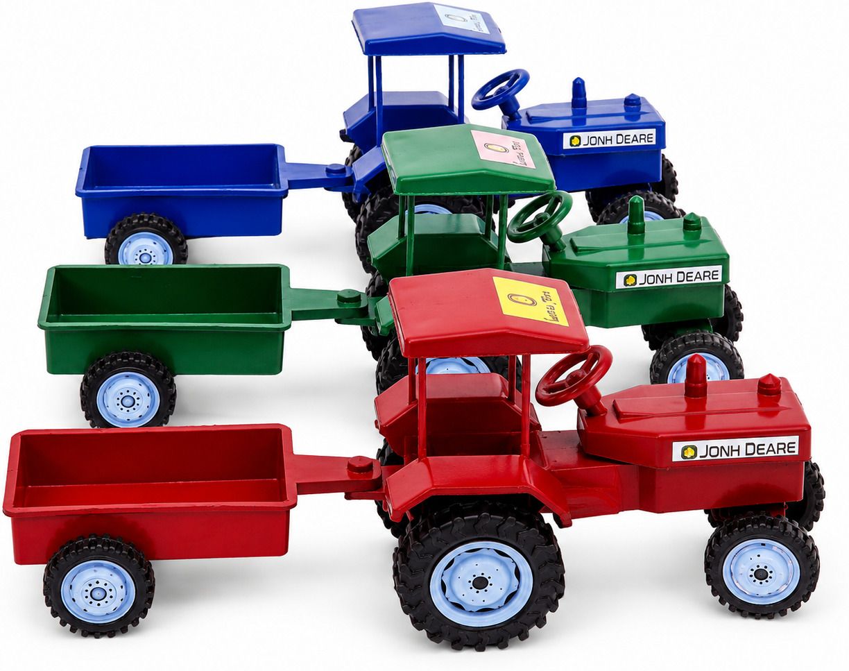 agrikid Kids Farm Tractor with Trailer | Big Size Plastic Toy | Boys & Girls-picture-46