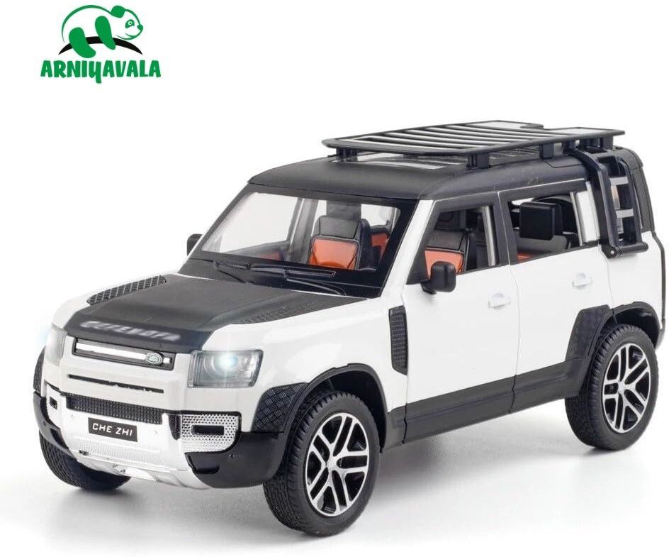 1/24 Defender Toy Cars for Kids Boy Girl Zinc Alloy Pull Back Toy Car-image-12