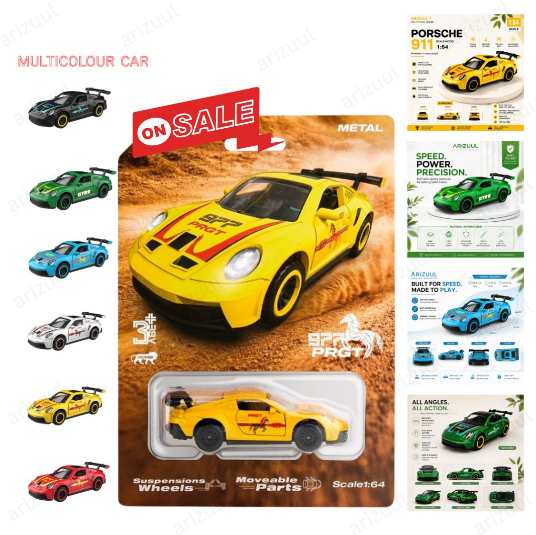 arizuul 1:64 Porsche GT3 RS Iconic Supercar Model Car-picture-34