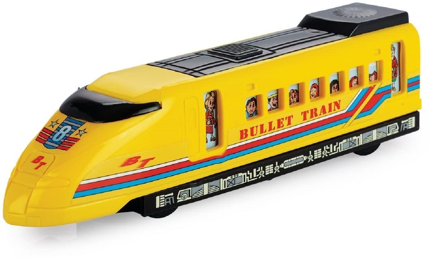 yuiop - Bullet Train - Pull Back Spring Action Train For Kids - No Remote, No Battery-picture-29