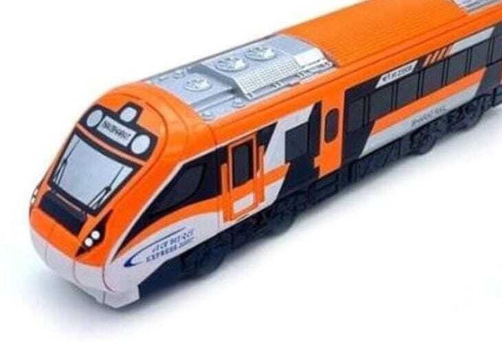 Pullback Train toy Nav Bharat Express for 3Y+ Multi Colour-image-12
