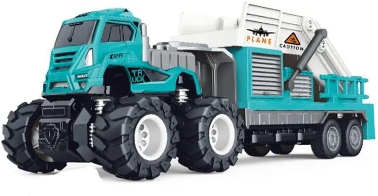 ragiluxe New Airport Ladder-Truck Toy 4WD Big Wheel Transport-Truck with Friction Power-picture-20