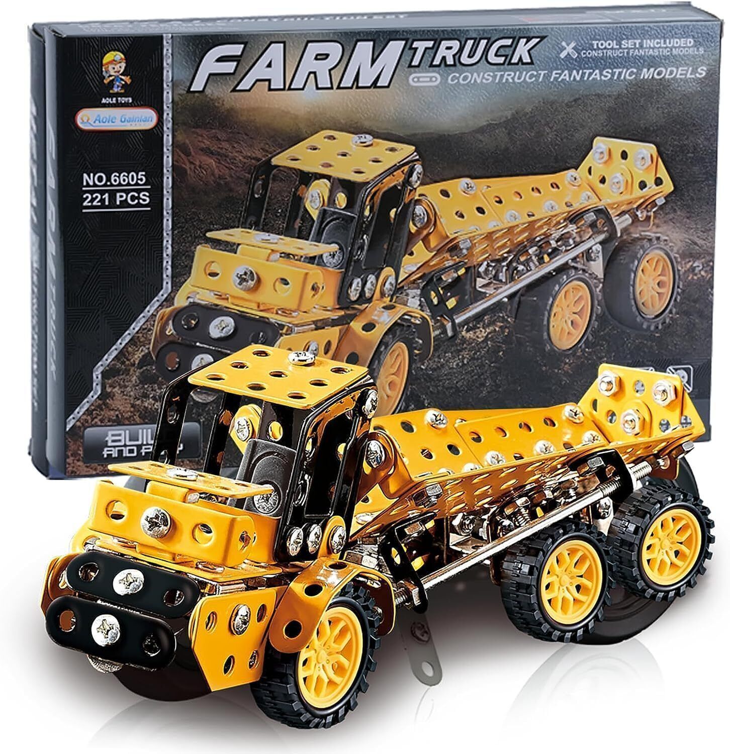 Toys Trucks Creative Mechanical Construction Engineering Kit-image-3