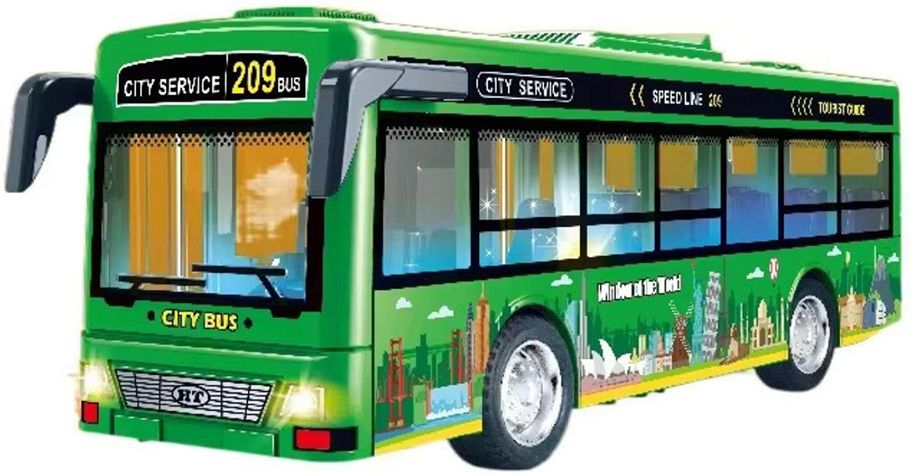 coelon Bus Toy For Kids Plastic Long Bus Toy Light Music Openable Door Friction Power-picture-26