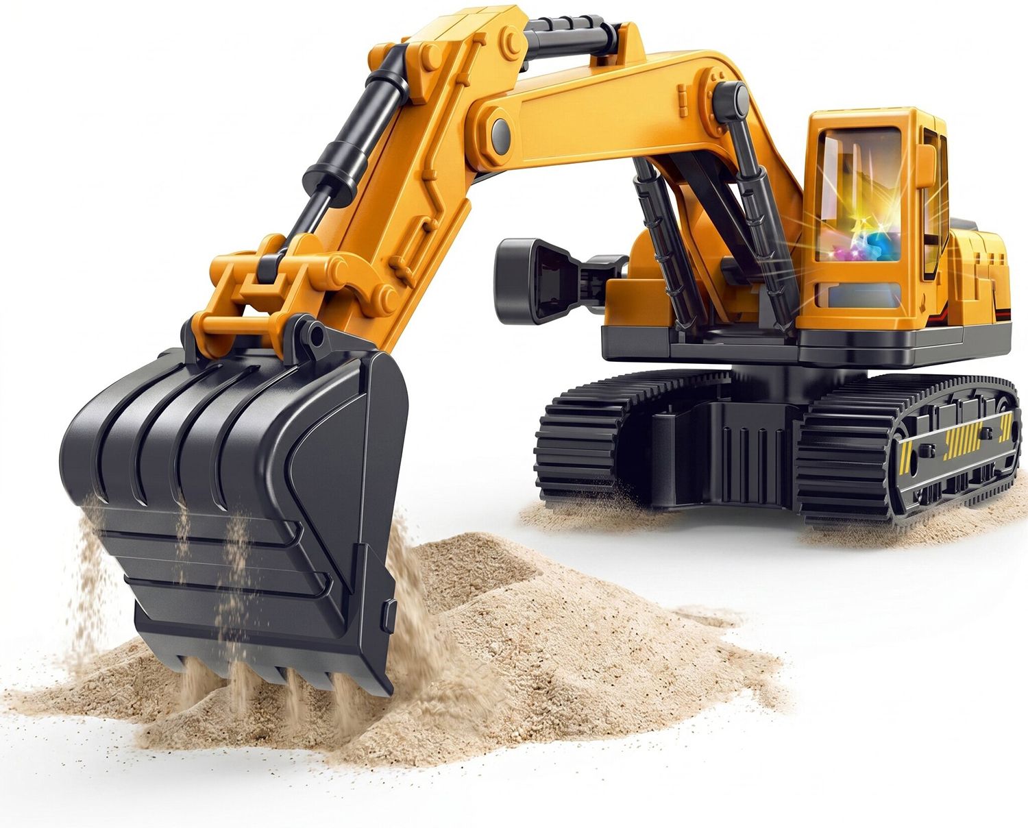 Jcb Toy Unbreakable Excavator Construction Toy Kids Light Sound Friction Power-image-32