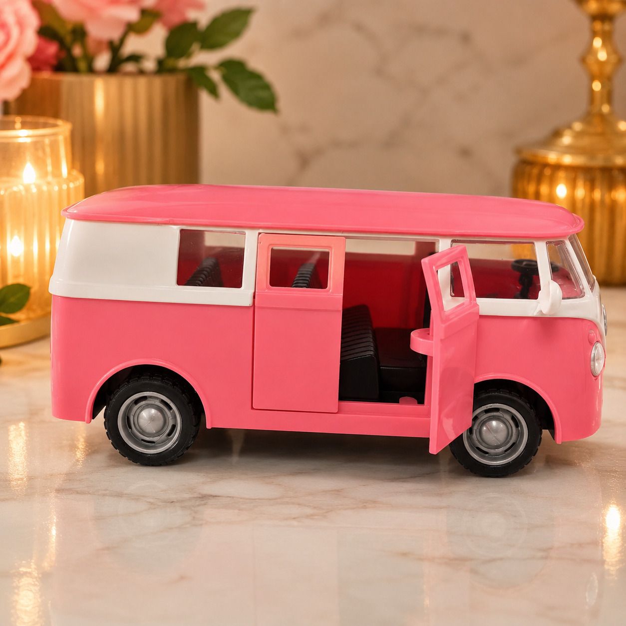 babliduggu Die-Cast Mini Bus | Light & Sound | Openable Door |-picture-29
