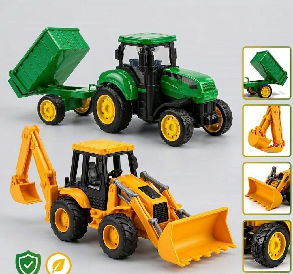 a cube JCB Bulldozer And Tractor Construction Vehicle Kids Toys|Toys for kids-picture-2