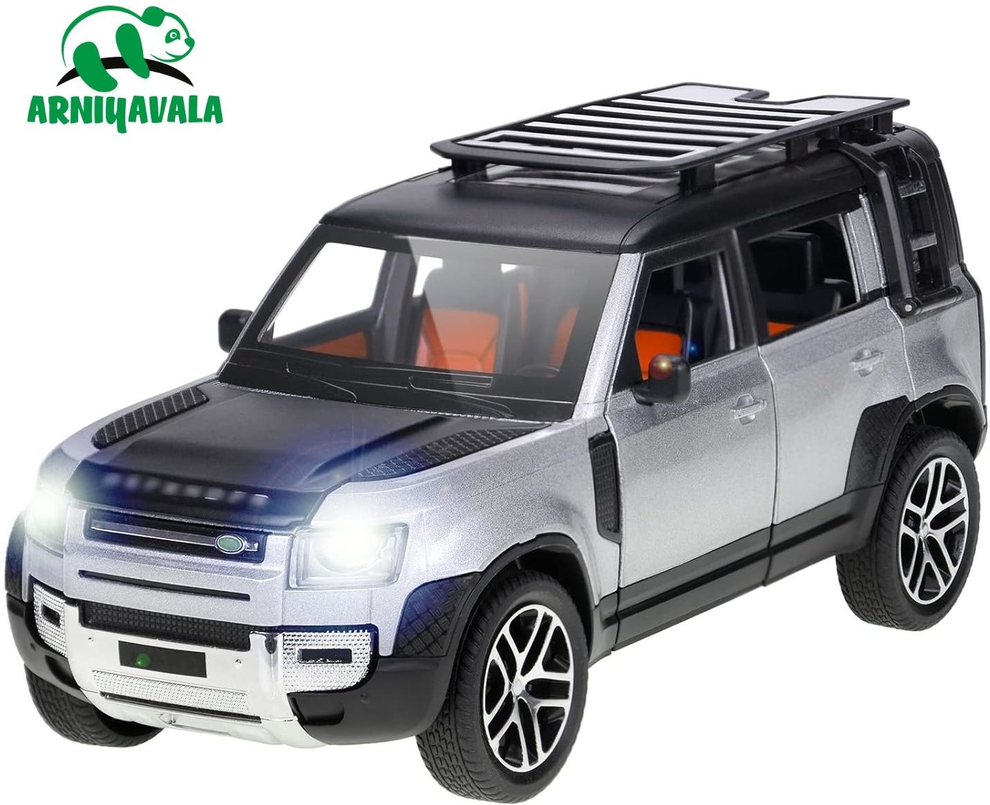 1:24 Scale Die cast Metal Toy Car for Kid Model Defender Pull Back Metal Cars-image-10