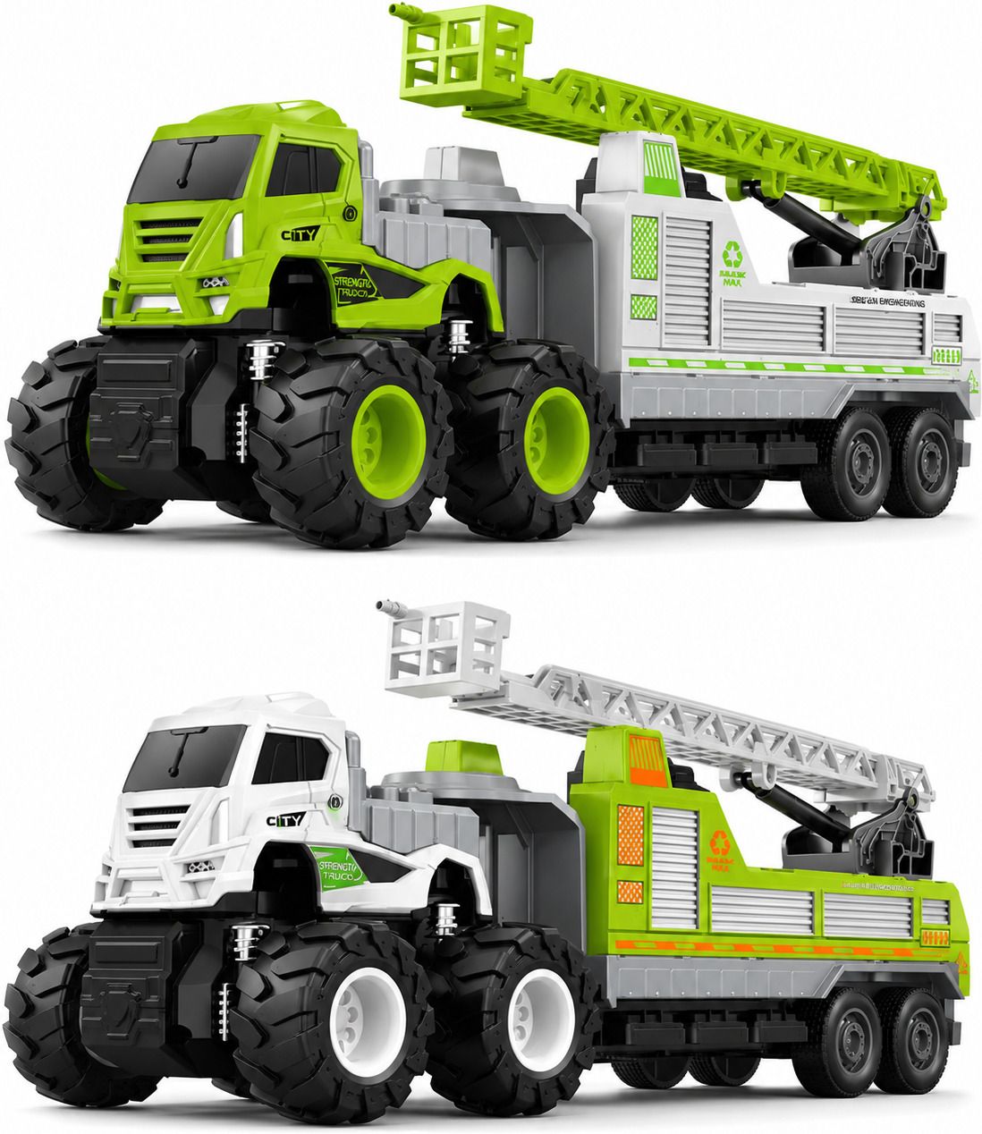 sarnav Die Cast City Sanitation Transport Truck Toy with Friction Pull Back Action-picture-18