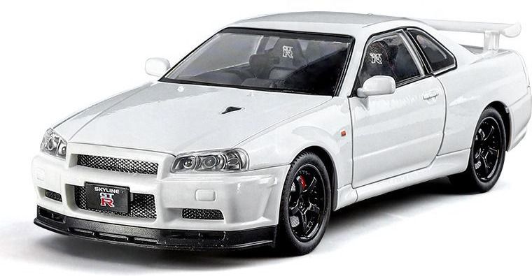just craft 1:24 Scale Nissan GTR-R34 Diecast Models Alloy Diecast Toy Car Model pull back-picture-20
