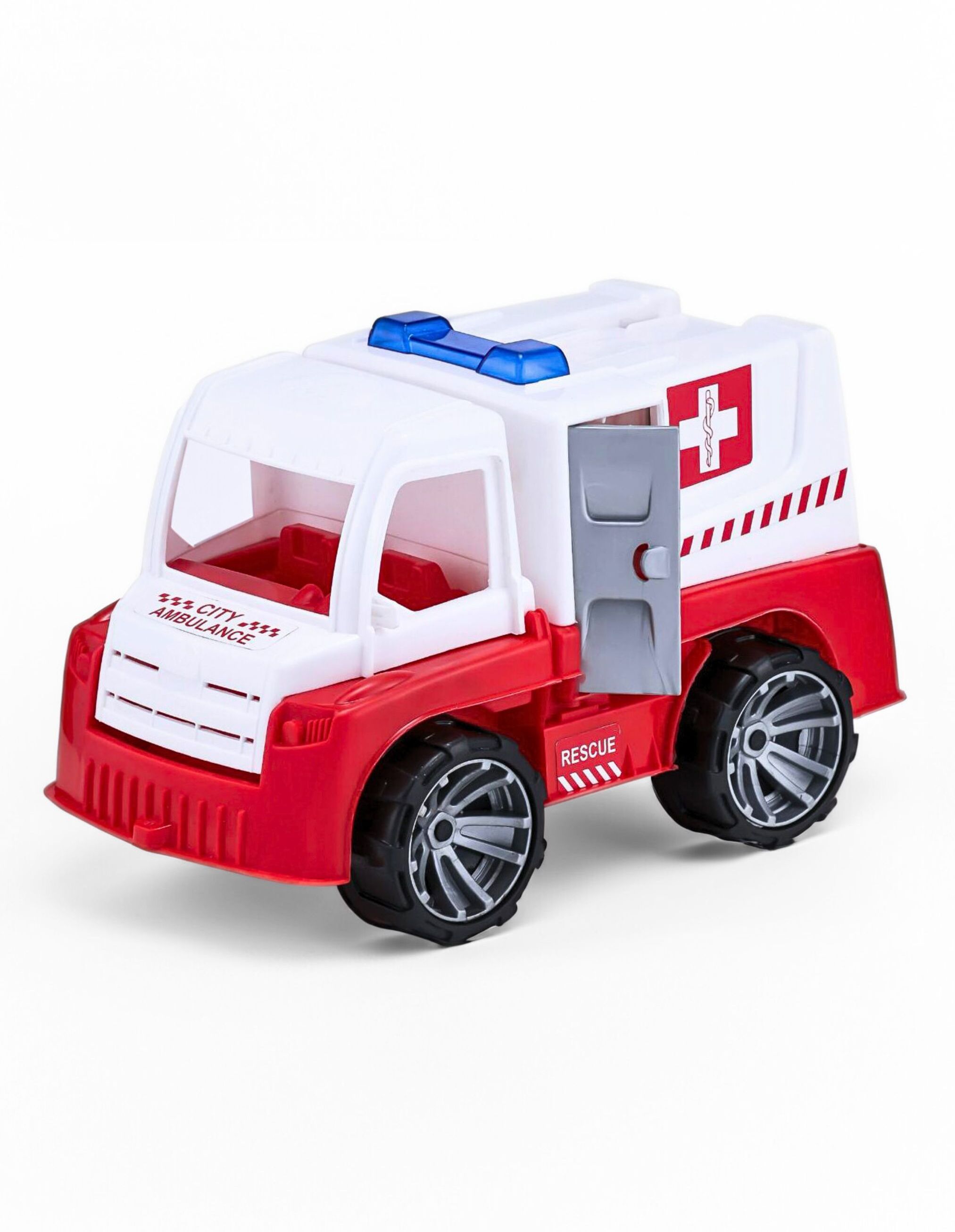 City Ambulance Toy Vehicle for Kids with Push & Go Action and Moving Wheels-image-40