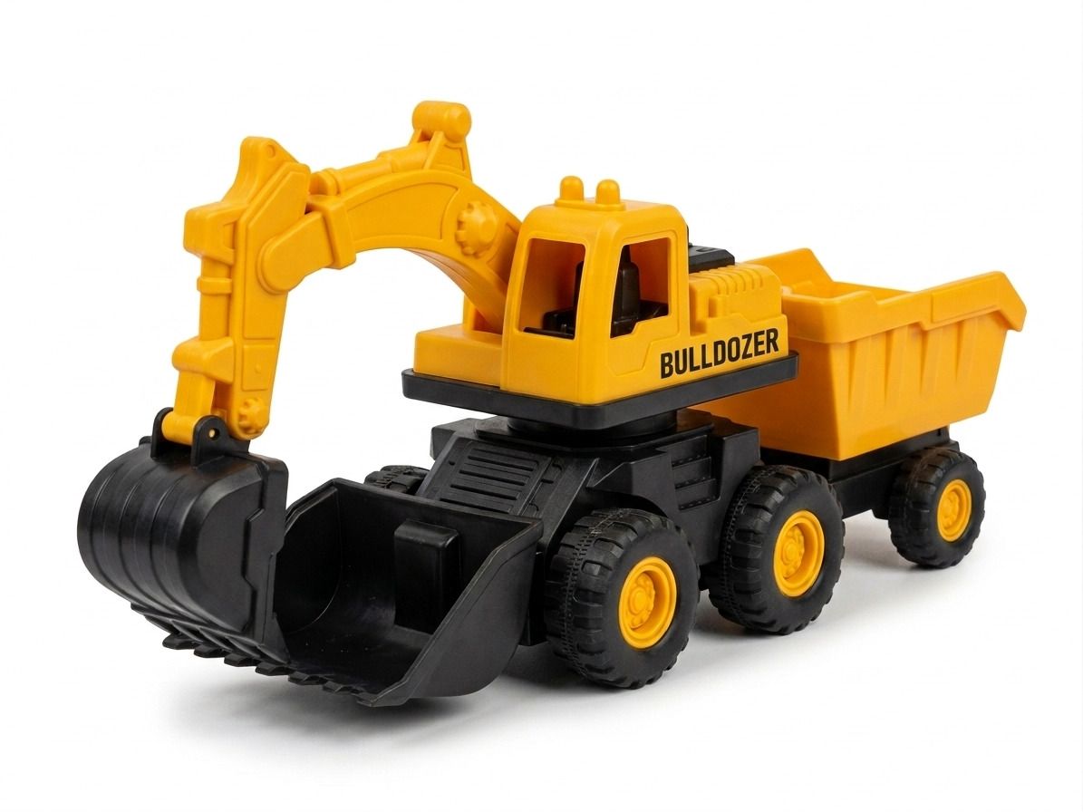treo comm JCB Toy Excavator with Loader Unbreakable Plastic Construction Truck toy for Kid-picture-25