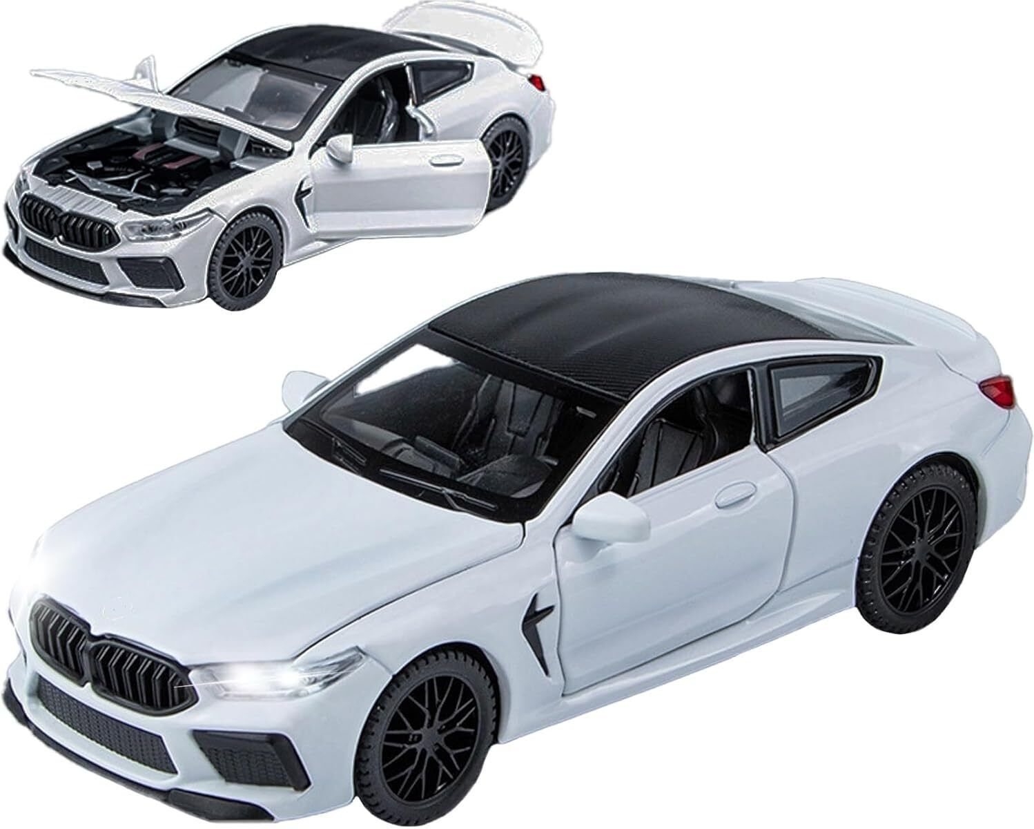 BMW M8 Luxury Die Cast Metal Car Toy with Pull Back Action LED Lights & Sound-image-23
